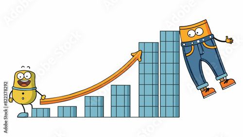 Elastic Demand A new company enters the market with a cheaper alternative to a popular brand of jeans. Customers quickly switch to the cheaper option. Cartoon Vector