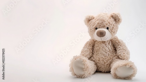 Cute teddy bear isolated on white background. generative ai © sobartea