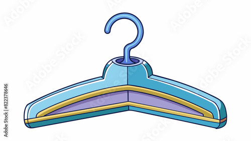 Plastic Hanger A flat triangular object with a smooth curved surface and a hook at the top. It is lightweight yet strong and used to hang clothes in a. Cartoon Vector