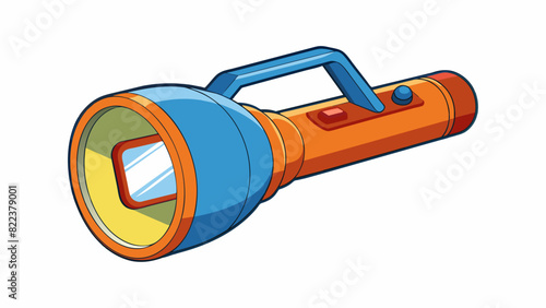 The flashlights function is to provide a portable source of light. It is a small handheld object with a round base and a cylindershaped handle. On one. Cartoon Vector
