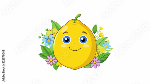 The first word is round with a smooth texture and a bright vibrant color. It is often found in nature nestled a lush green leaves and blooming. Cartoon Vector