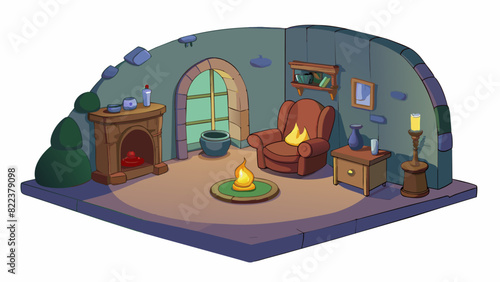  The light is subtle and constantly changing creating a cozy and intimate ambiance.. Cartoon Vector