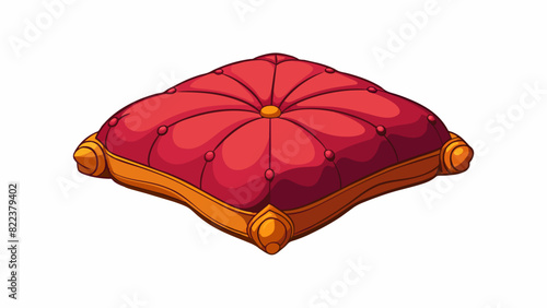 The Velvet Pillow This name represents a soft and luxurious object typically found on couches or beds. It has a smooth and plush texture with a deep. Cartoon Vector