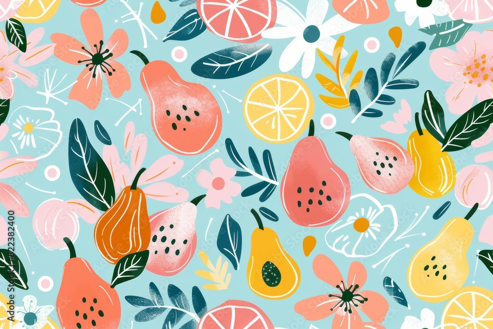 Seamless pattern with fruits Background
Seamless pattern with fruits Background