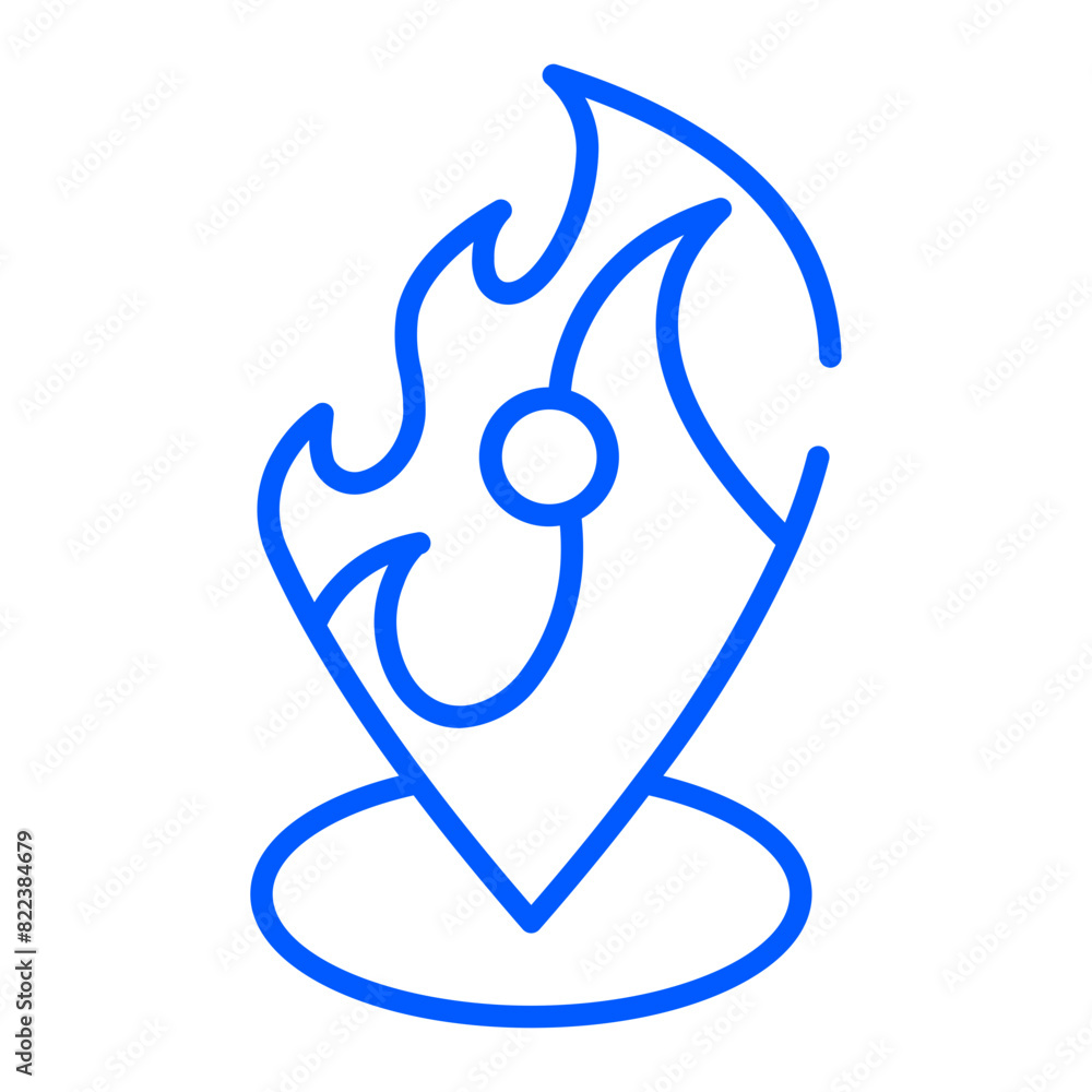 Fire Point Linear Color