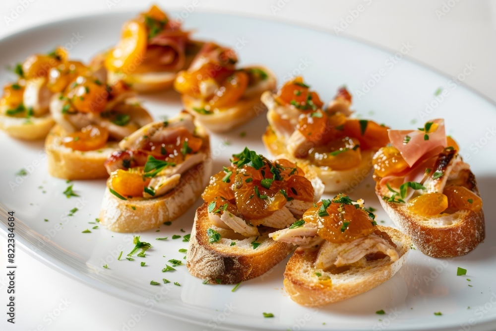 Flavorsome Apricot Chicken Bruschetta with Fontina Cheese Flavorsome Apricot Chicken Bruschetta with Fontina Cheese