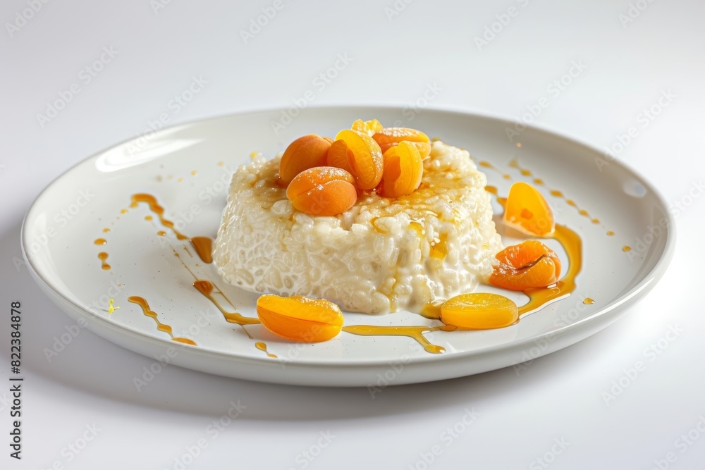 Delicious Apricot Rice Pudding Dessert with Fresh Apricots Delicious Apricot Rice Pudding Dessert with Fresh Apricots