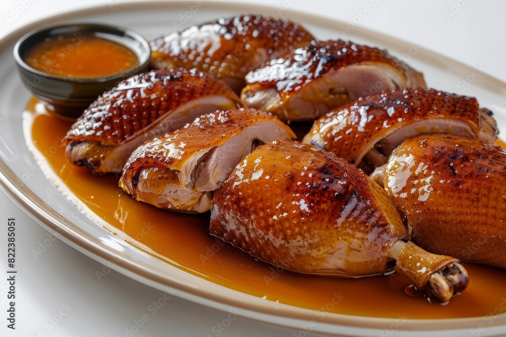 Tantalizing Apricot Orange-Glazed Duck Platter with Rich Amber Sauce Tantalizing Apricot Orange-Glazed Duck Platter with Rich Amber Sauce