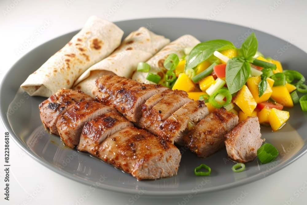 Delicious Asian 5 Spice Barbecued Pork Tenderloins with Mango Citrus Salsa