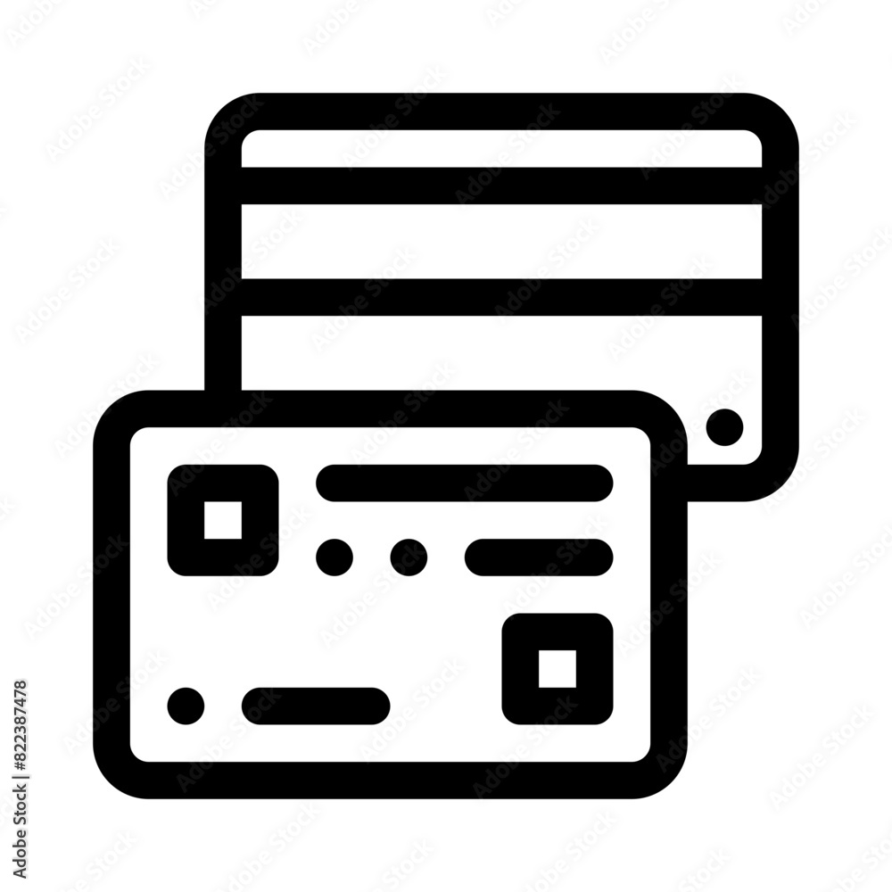 credit card line icon credit card line icon