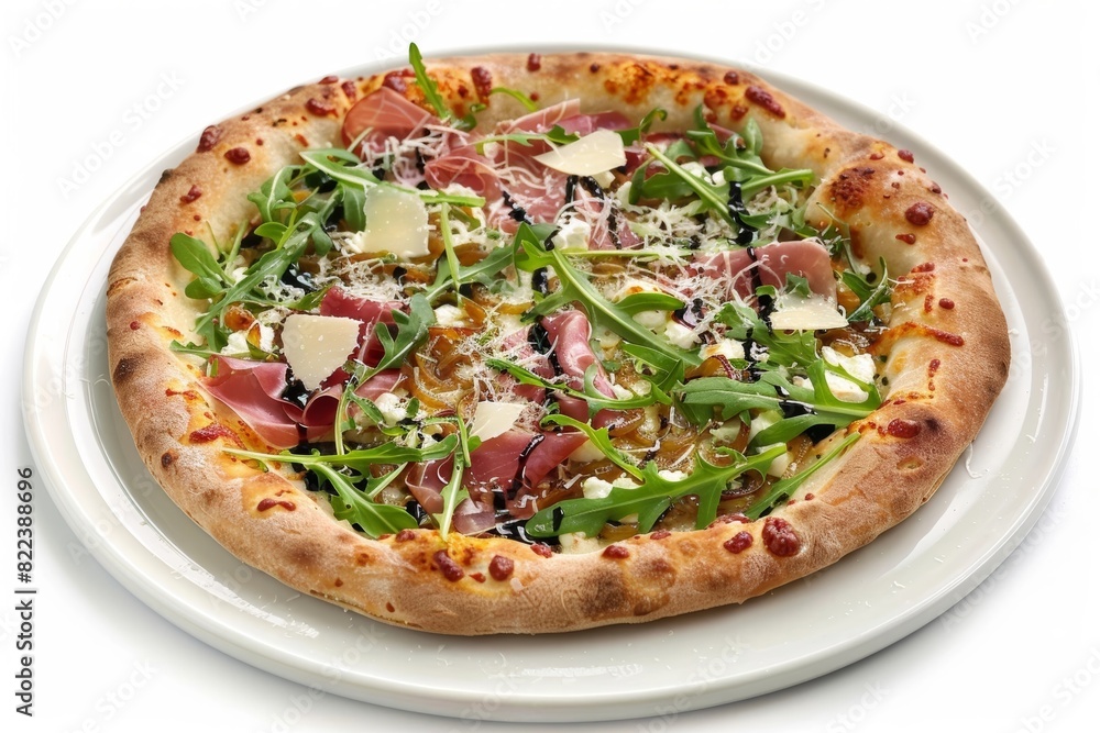 Savory Arugula and Prosciutto Pizza with Caramelized Onions Savory Arugula and Prosciutto Pizza with Caramelized Onions