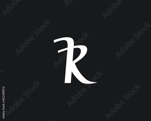 Creative Letter FR or RF Logo Design template