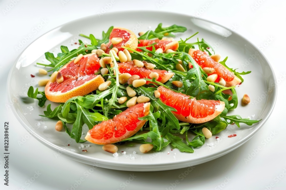 Artfully Arranged Arugula Salad with Pine Nuts Artfully Arranged Arugula Salad with Pine Nuts