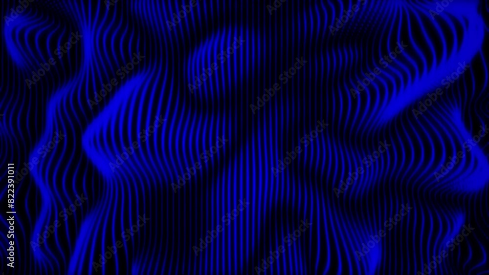 Seamless lined waving floating surface cyber data background loop. Looped glowing neon fluid wave backdrop surface. Blue color. Seamless lined waving floating surface cyber data background loop. Looped glowing neon fluid wave backdrop surface. Blue color.