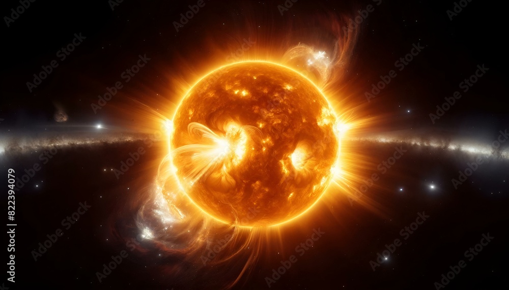 Obraz premium 太陽フレアのイメージ画像