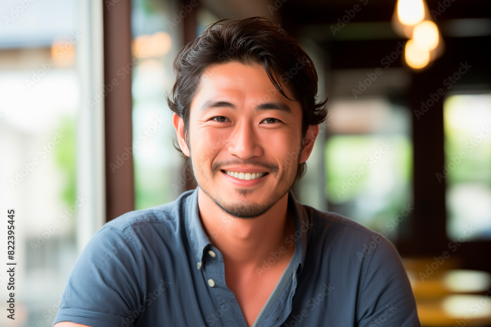 Web writer in his 30s. Clean Japanese male smile Web writer in his 30s. Clean Japanese male smile