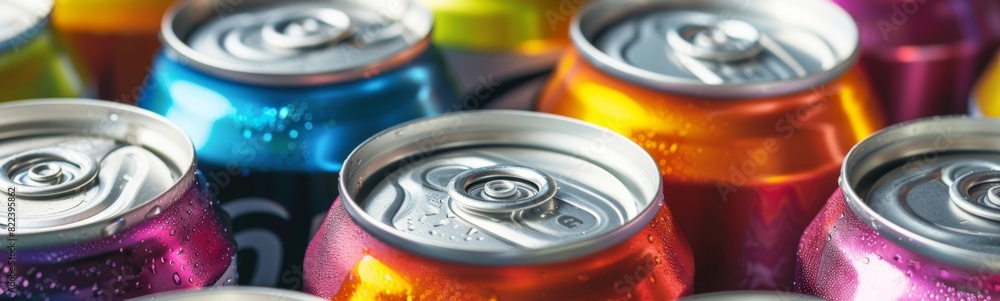Several cans of soda, energy drinks food product
Several cans of soda, energy drinks food product