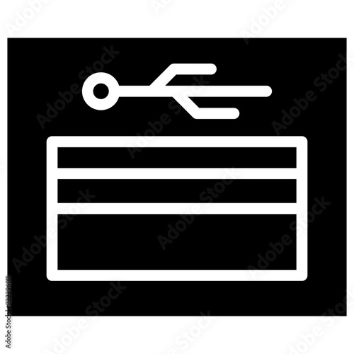 usb plug solid icon