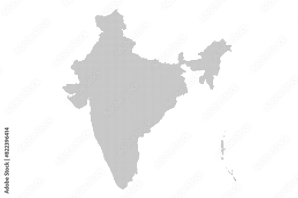 India map silhouette Dotted pattern vector illustration