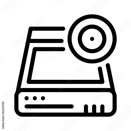 harddisk line icon