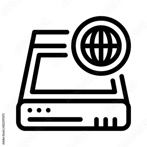 harddisk line icon