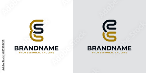 Letters ES Monogram Logo, suitable for any business with ES or SE initials