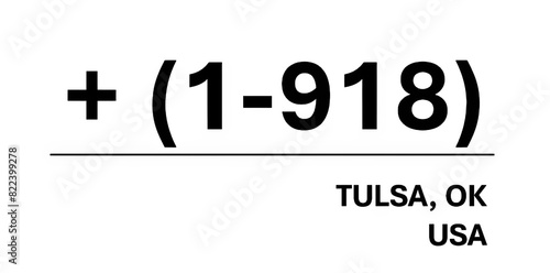 Area Code for TULSA (1-918)
