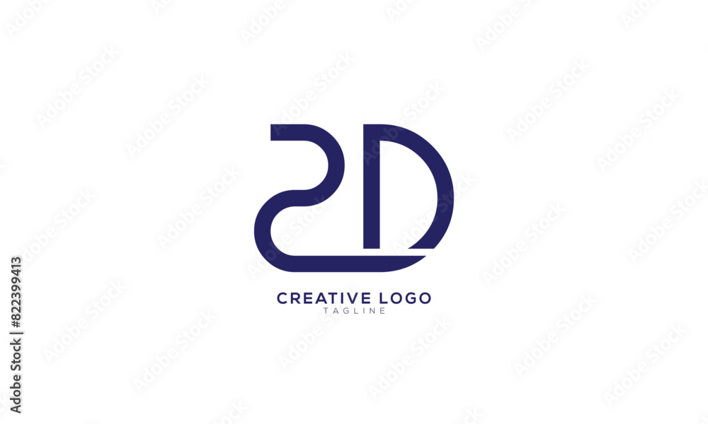 2D Abstract initial monogram letter alphabet logo design 2D Abstract initial monogram letter alphabet logo design