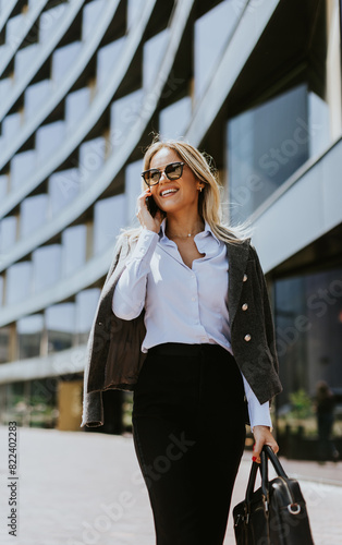 Business professional walki...