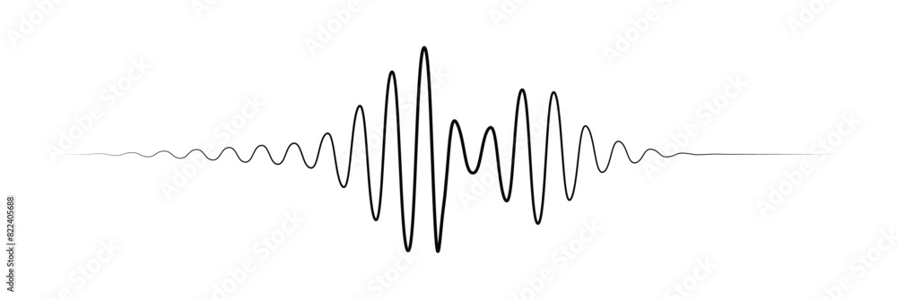 Sound waves design template. Set of podcast sound waves design. Vector Illustration