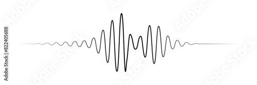 Sound waves design template. Set of podcast sound waves design. Vector Illustration