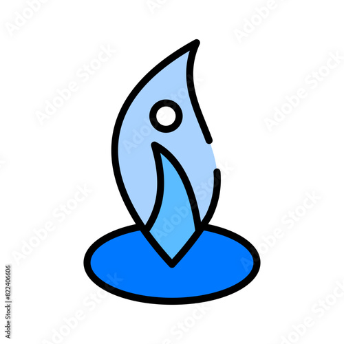 Fire Point Blue Filled