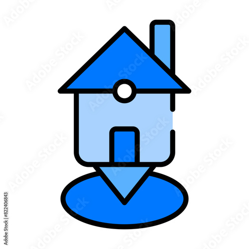 House Point Blue Filled