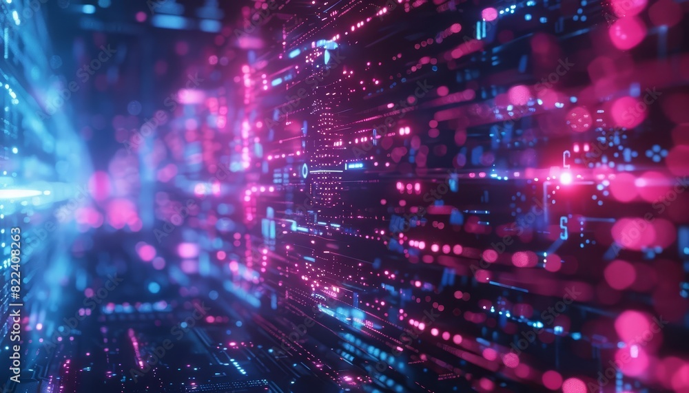 Closeup of a business concept of public relations in cyberpunk 80s styles Closeup of a business concept of public relations in cyberpunk 80s styles