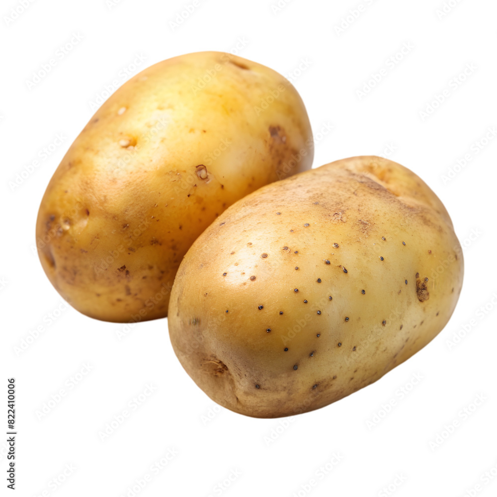2 potato Isolated on white background 2 potato Isolated on white background