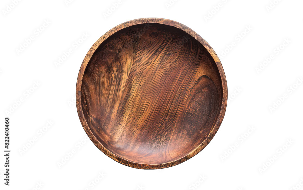 Top view empty wooden bowl on white background,png Top view empty wooden bowl on white background,png