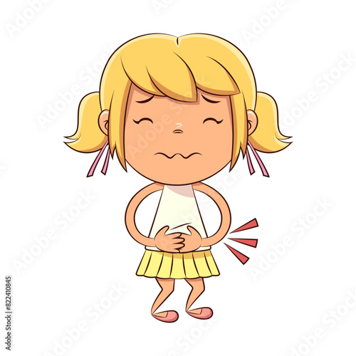Child, stomach ache, pain, cute, girl 