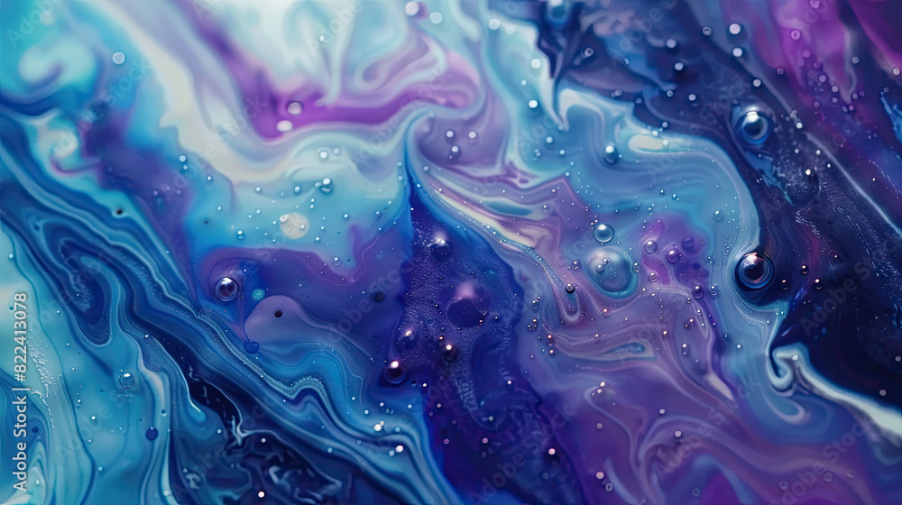 Beautiful abstraction of liquid paints in slow blending flow mixing together gently Beautiful abstraction of liquid paints in slow blending flow mixing together gently