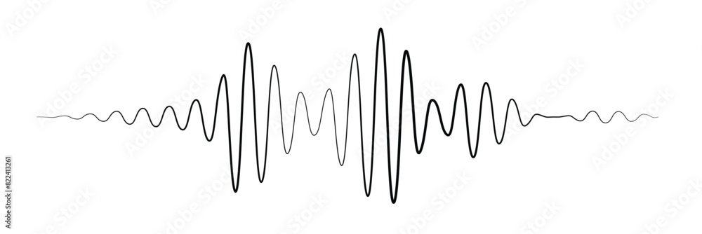 Sound waves design template. Set of podcast sound waves design. Vector Illustration