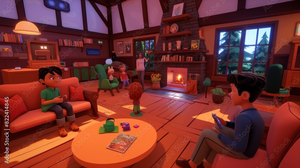 A virtual family game night, where AIpowered simulations create