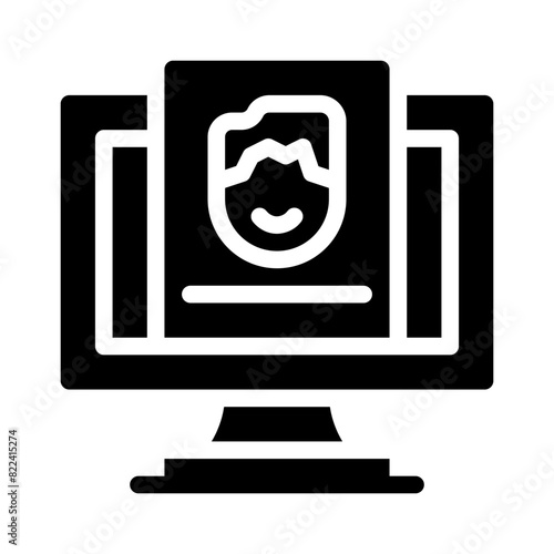 curriculum vitae glyph icon