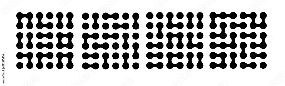 Circle fluid transition logo. Integration abstract symbol. Circles pattern point movement. Vector Circle fluid transition logo. Integration abstract symbol. Circles pattern point movement. Vector