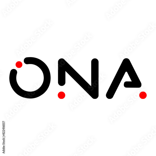 Ona business logo. Company brand name