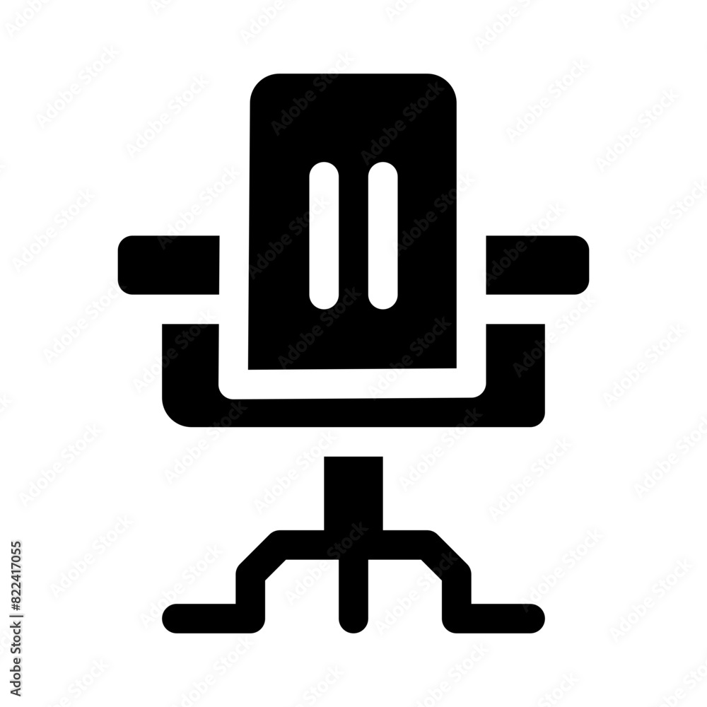 office chair glyph icon