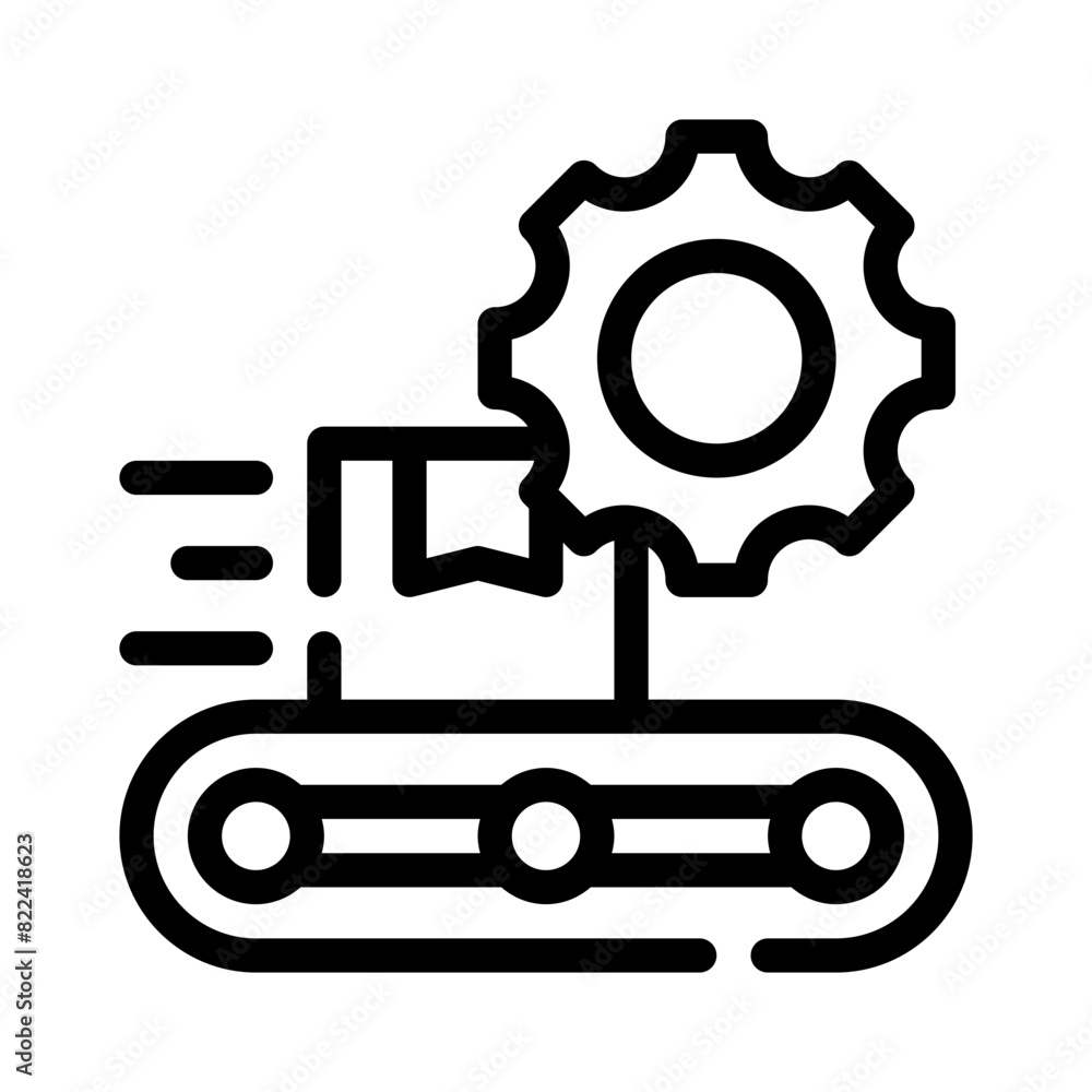 manufacturing line icon manufacturing line icon