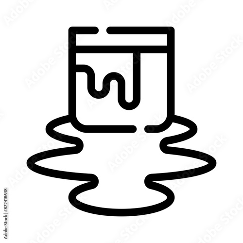 paint bucket line icon