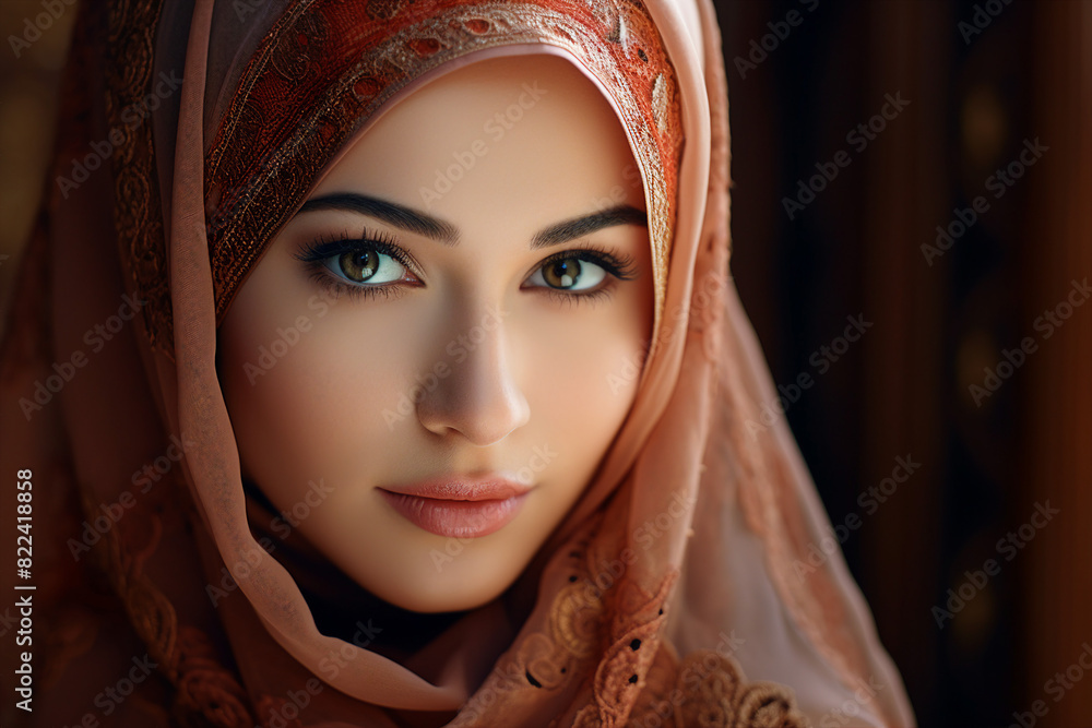 Arabian woman in hijab living her life in modern city have shopping working traveling abilities, Generative AI Arabian woman in hijab living her life in modern city have shopping working traveling abilities, Generative AI