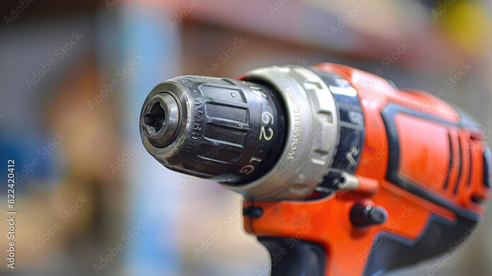 Close-Up View of Cordless Drill Close-Up View of Cordless Drill