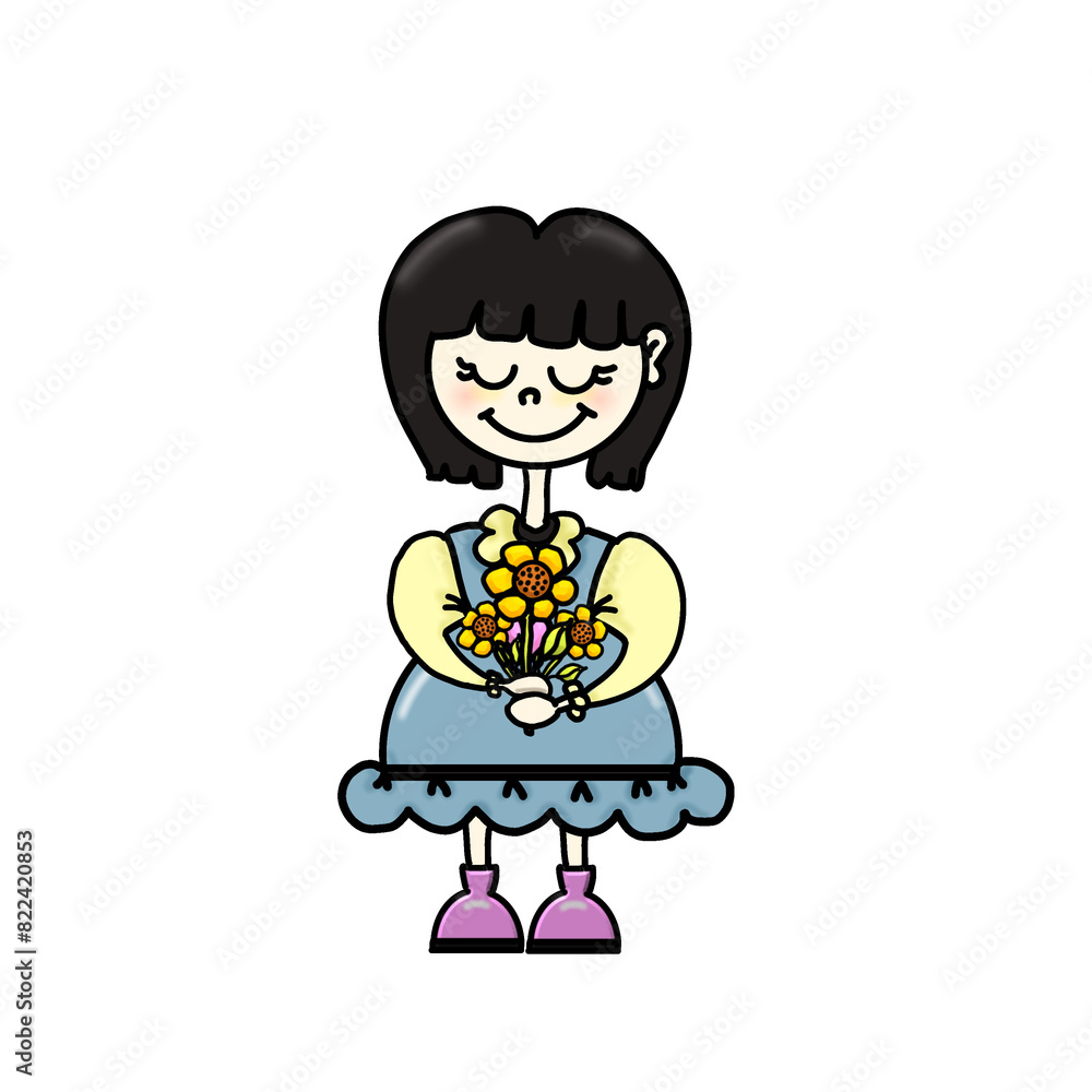 Girl with sunflowers Girl with sunflowers