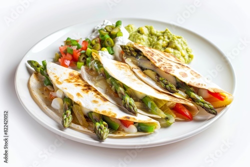 Scrumptious Bell Pepper and Asparagus Quesadillas with Mozzarella